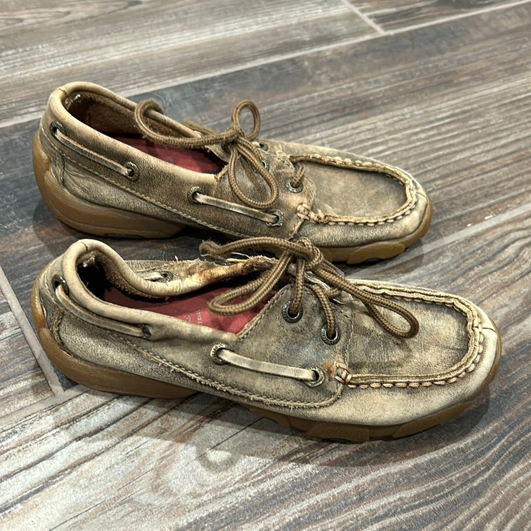 Boys Size 12.5 (Little Kid) Twisted X Youth Casual Driving Moc Shoes - Play Condition