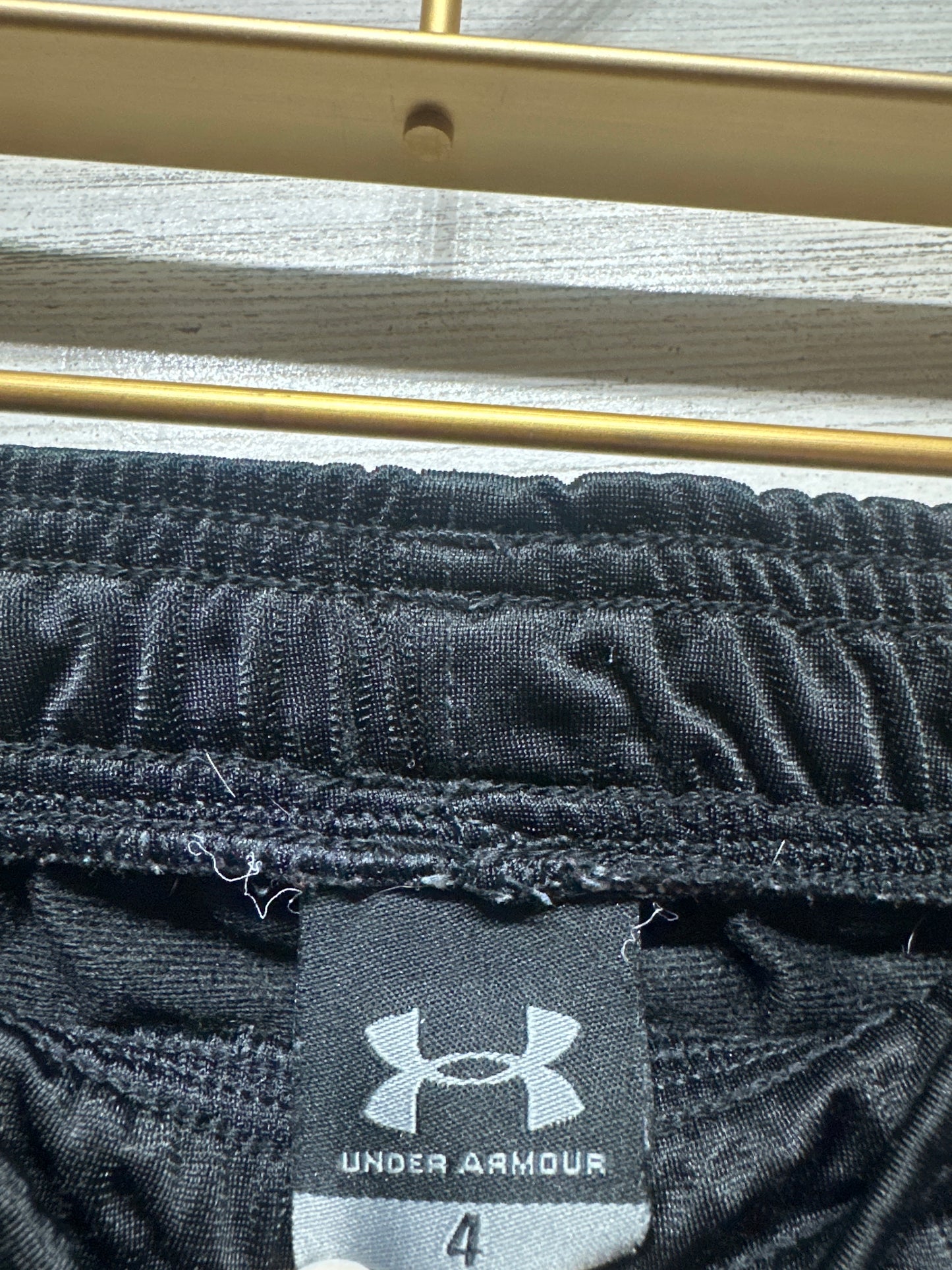 Boys Size 4 Under Armour Black Athletic Pants - Good Used Condition