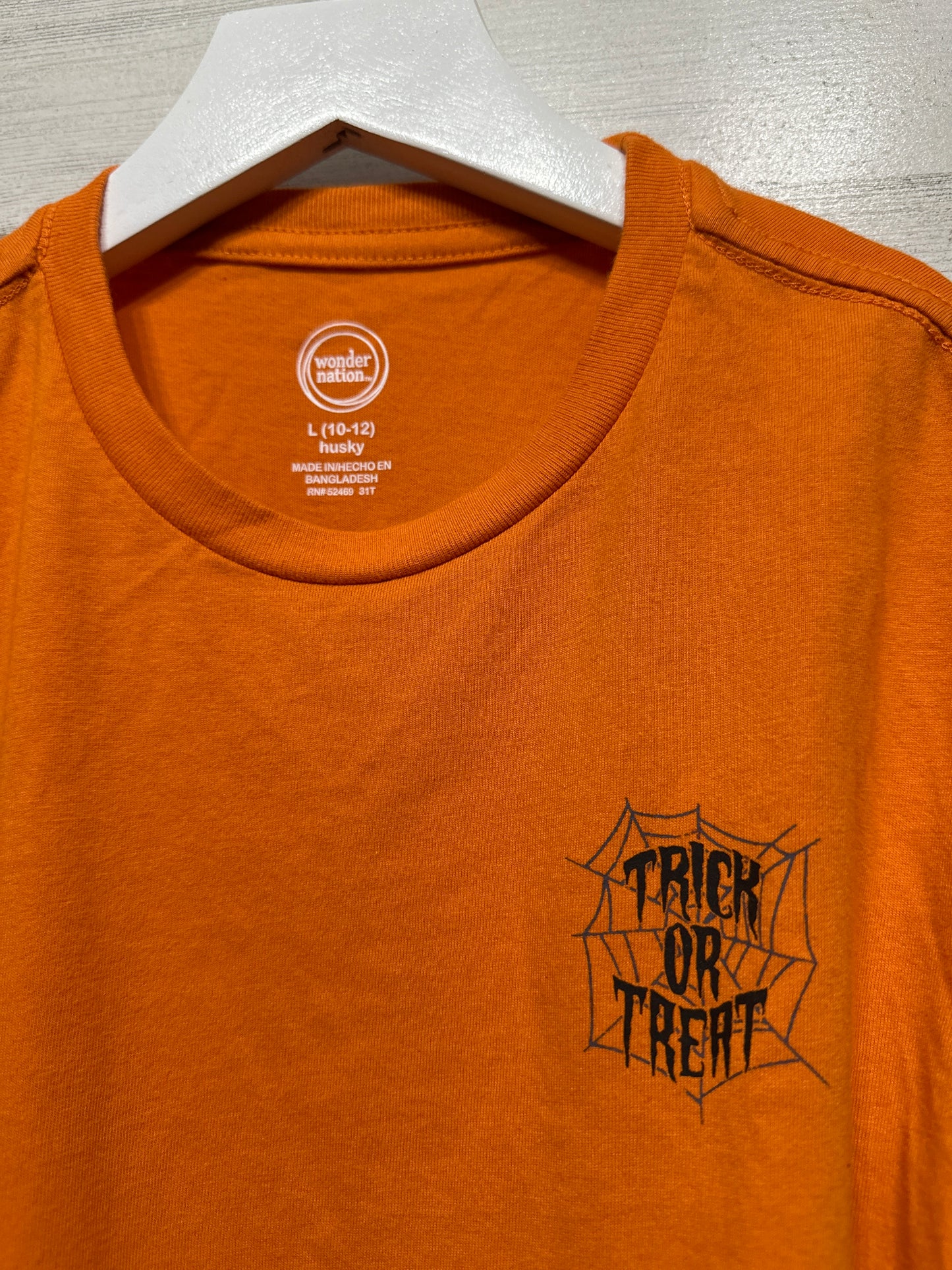 Boys Size 10-12 (Large - Husky) Wonder Nation Halloween T-Shirt - Good Used Condition