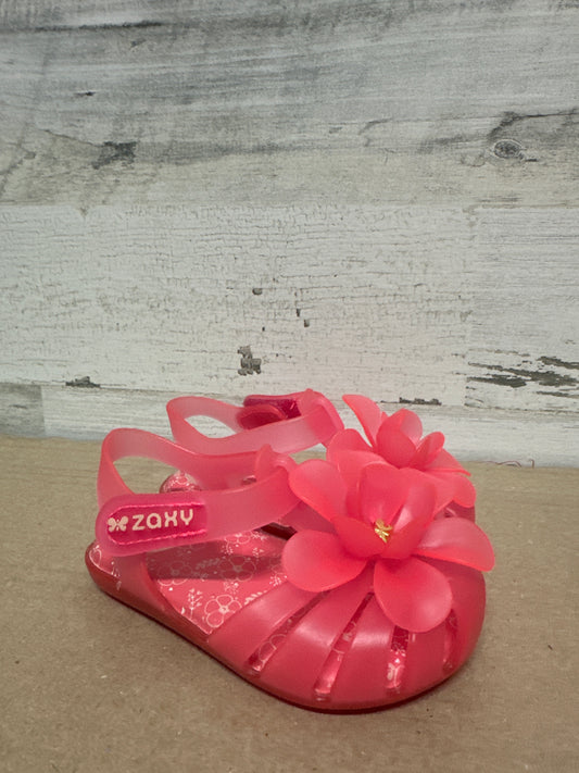 Size 6 Toddler Zaxy Flower Jelly Velcro Sandals - Very Good Used Condition