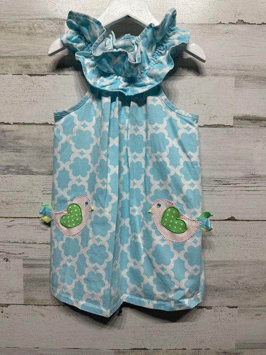 Size 5t Mudpie Bird Appliqué Dress - Very Good Used Condition