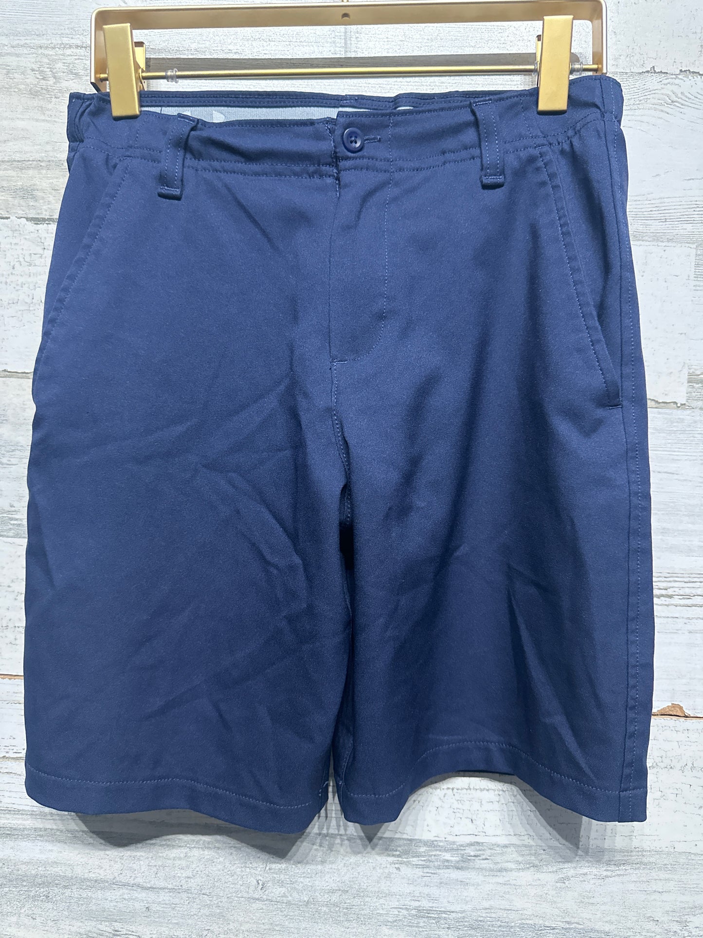 Boys Youth Medium (10/12) Under Armour Navy Adjustable Waist Shorts - Very Good Used Condition
