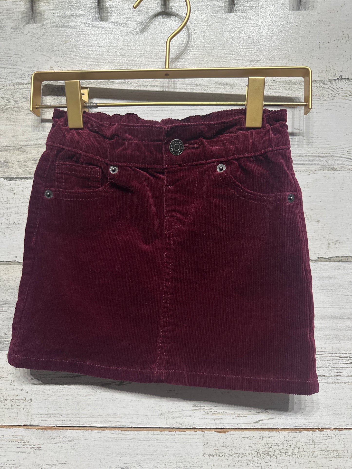 Girls Size 4-5 XS Cat and Jack Maroon Cord Skirt - Very Good Used Condition*