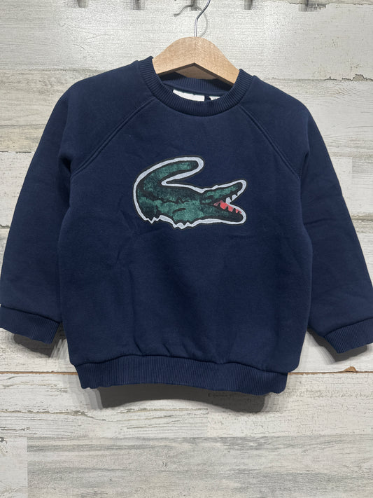 Boys Size 3 Lacoste Navy Sweatshirt - Very Good Used Condition