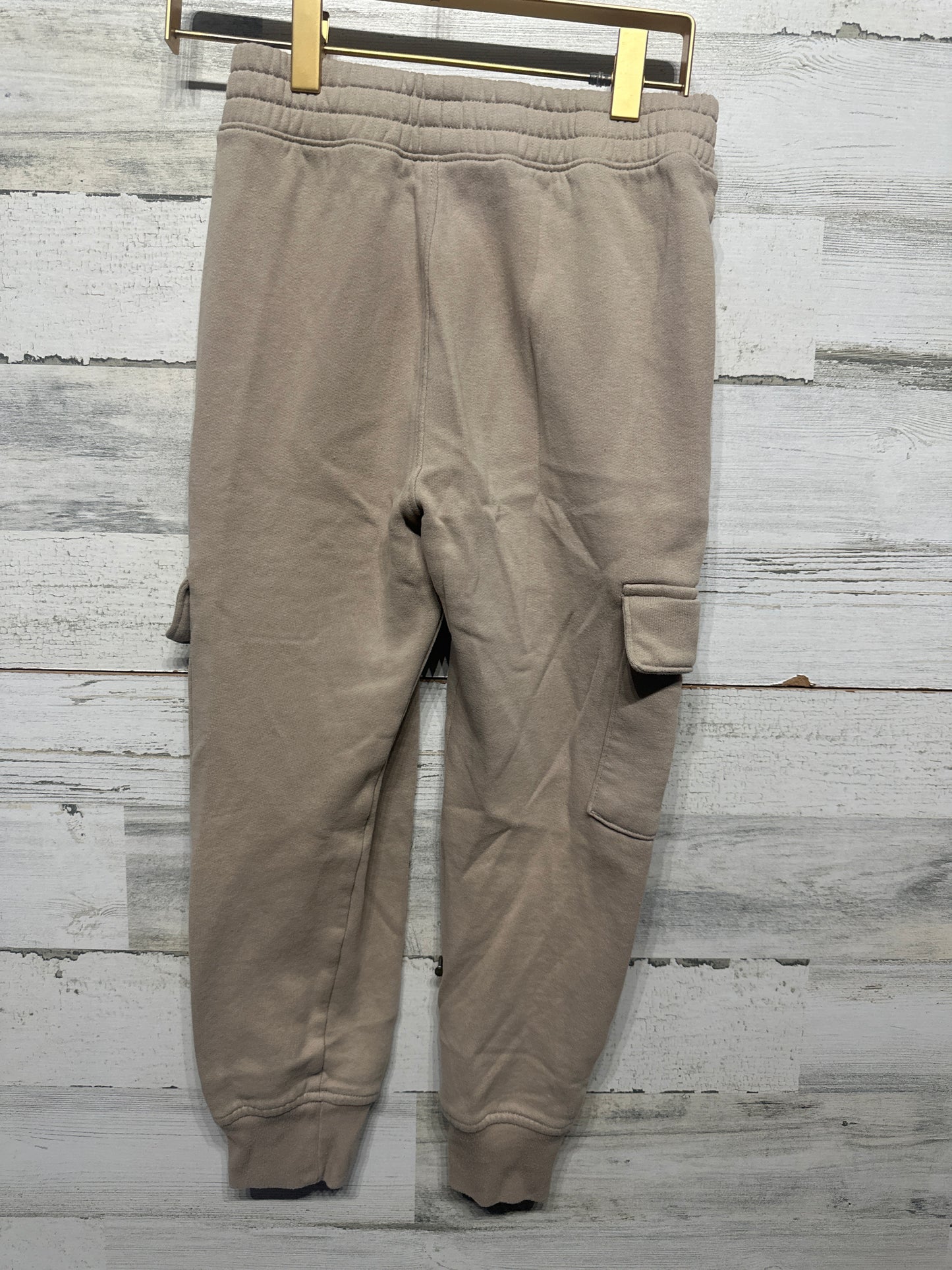 Boys Size 7-8 Abercrombie Kids Tan Cargo Sweatpants - Good Used Condition