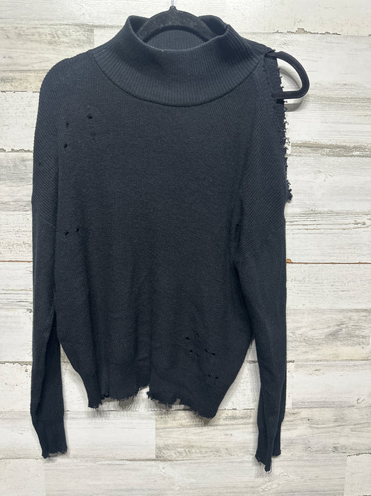Women’s Large Fate Distressed Soft Black Sweater - Very Good Used Condition