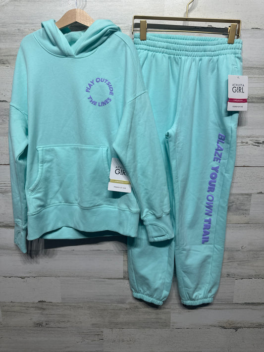 Size 8-10 (Medium) Athleta Girl Matching Set - Retroplush Oversized Hoodie and Retroactive Joggers  - New With Tags
