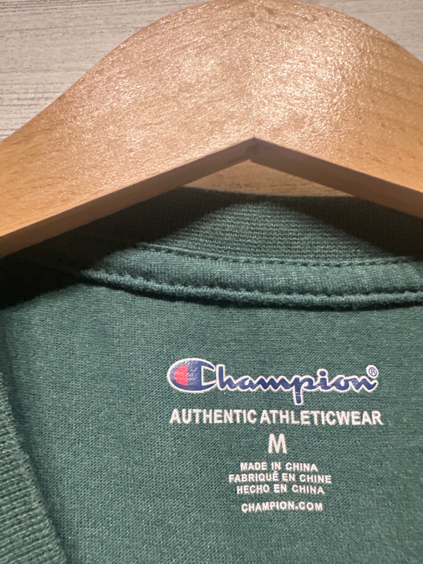 Boys Size Medium Champion Dark Green Shirt - Good Used Condition