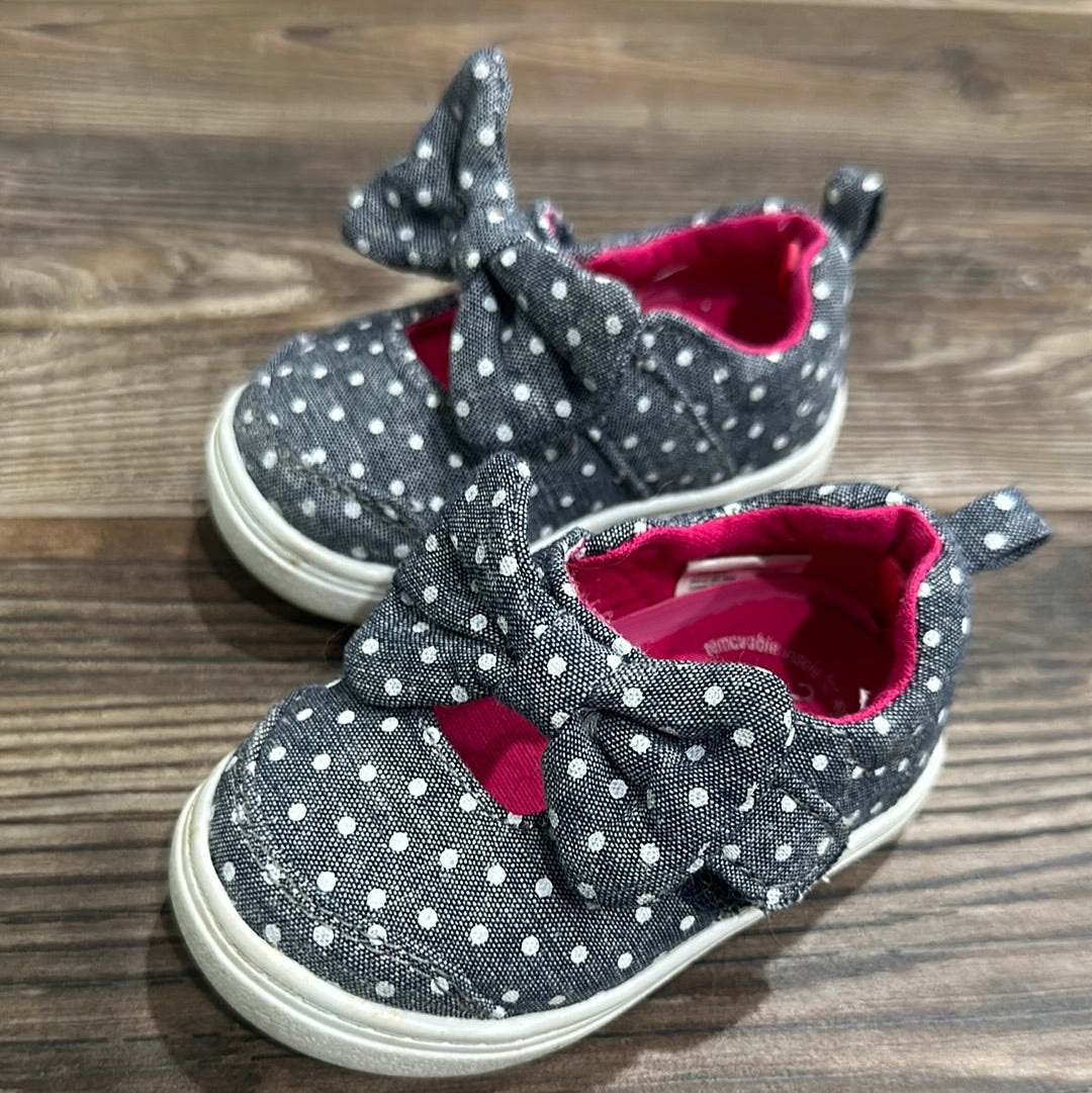 Girls Size 2 (Infant) Wonder Nation Polka Dot Shoes - Good Used Condition