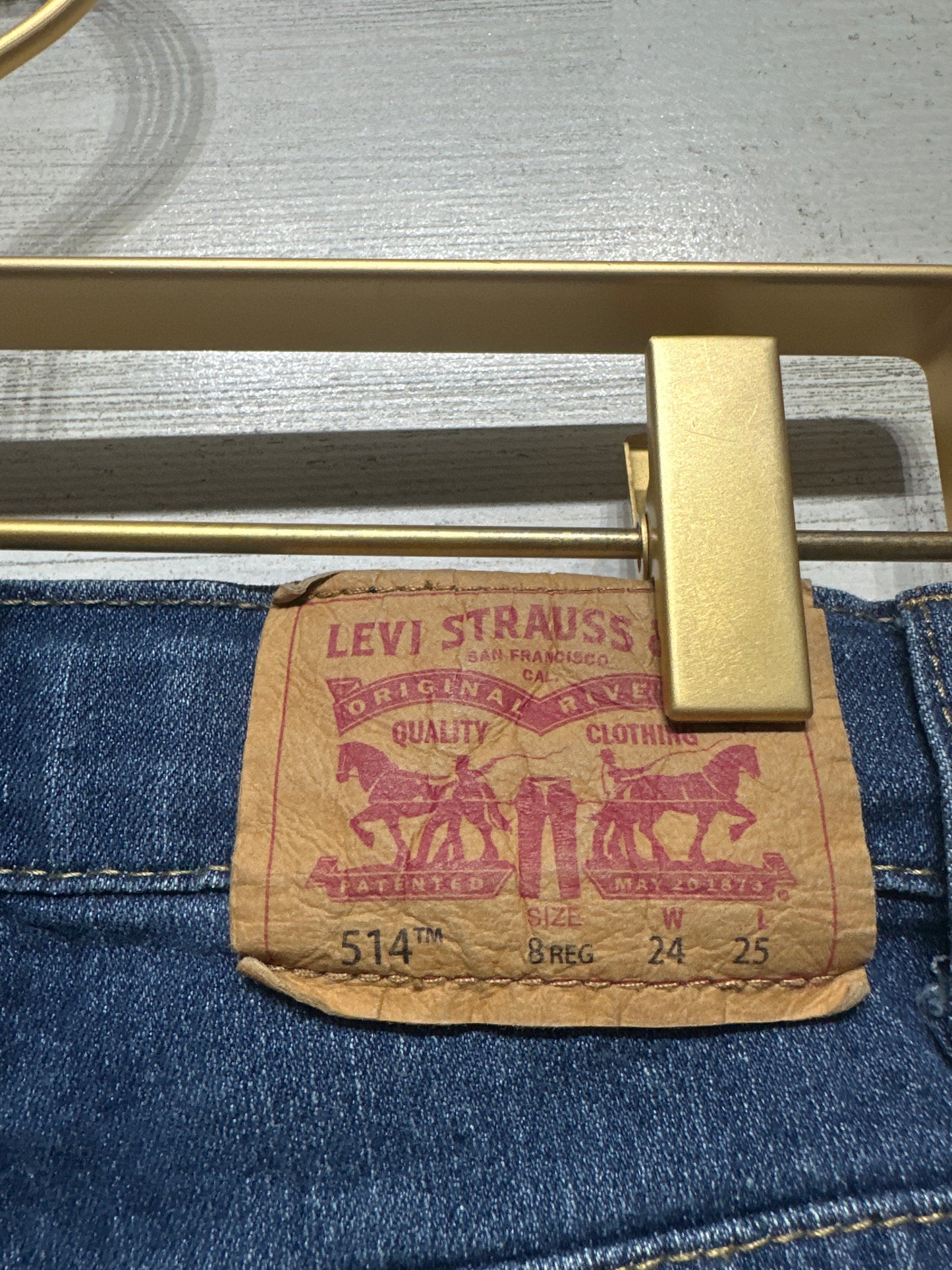 Boys Size 8 Regular Levi's Performance 514 Straight Adjustable Waist Jeans - Very Good Used Condition