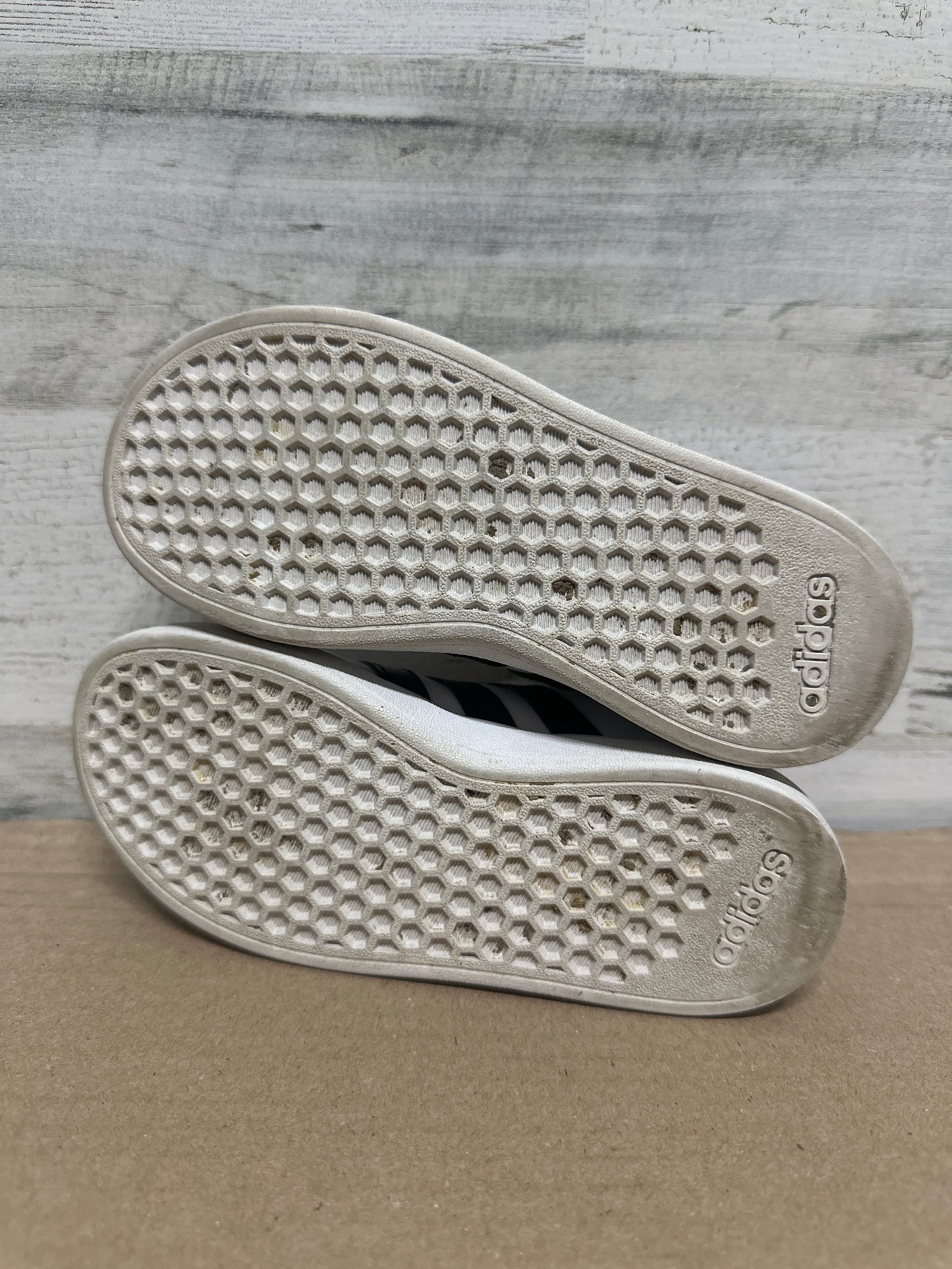 Size 12 (Little Kid) Adidas Black and White Shoes - Good Used Condition