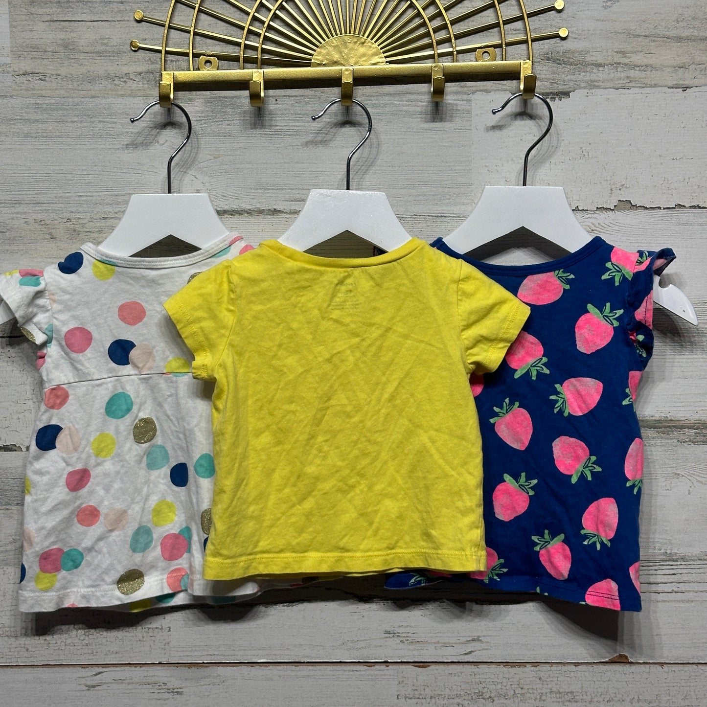 Girls Size 12m Carter's Shirt Lot (3 Pieces) - Good Used Condition