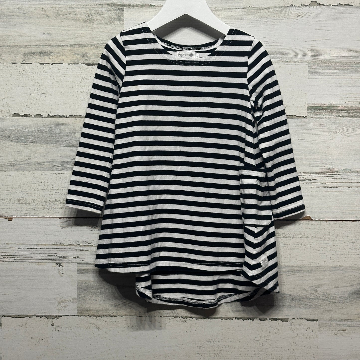 Girls Size 4 Layton & Ella Boutique Black and White Striped - Good Used Condition*