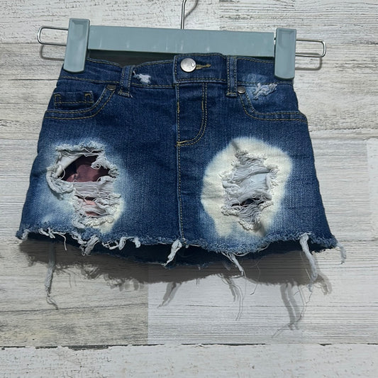 Girls Size 2t distressed and bleached skort - good used condition