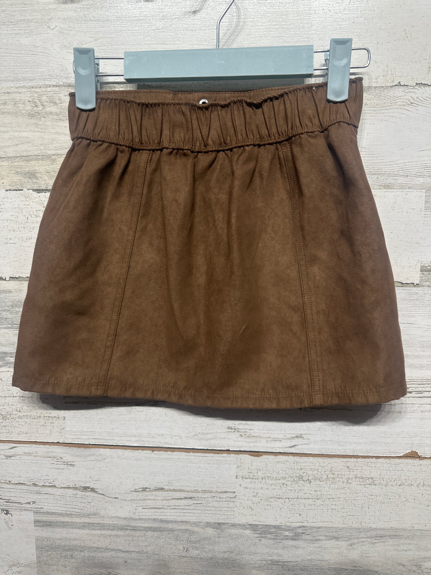 Abercrombie Kids Girls 7/8 Brown Faux Suede Skirt VGUC