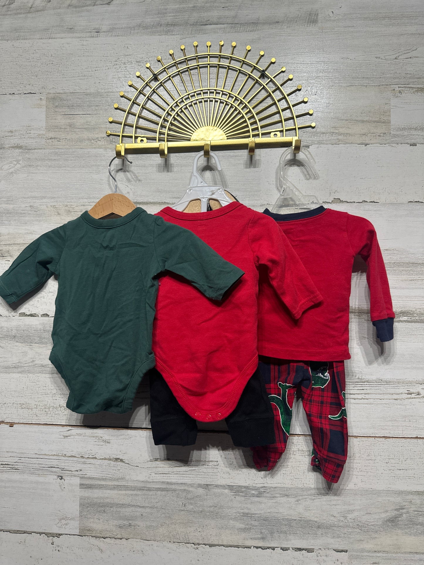 Size 0-3m Holiday Clothing Lot (6 Pieces) - Good Used Condition
