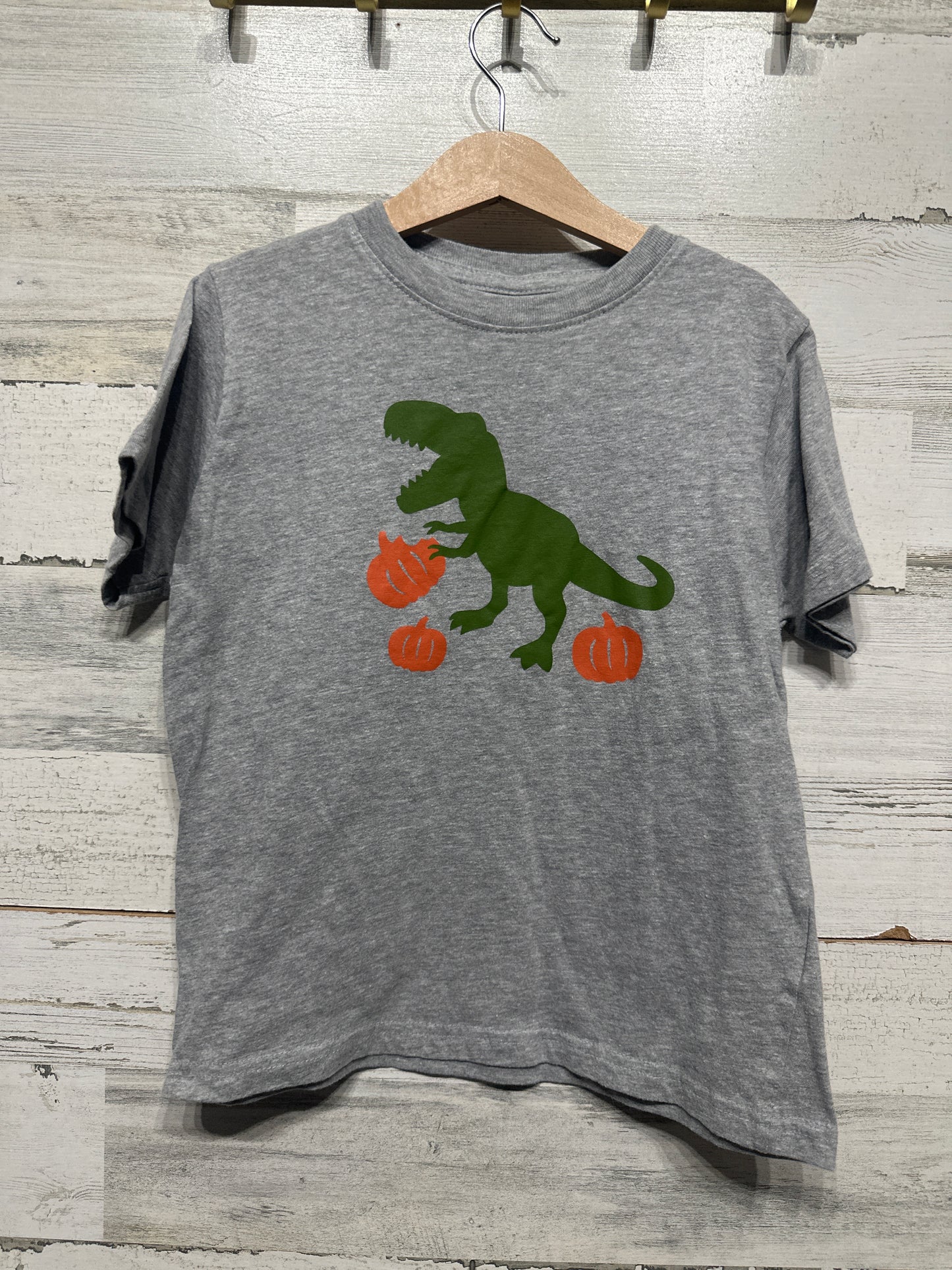 Boys Size 7 Sweet Wink Dino Pumpkin T-Shirt - Very Good Used Condition