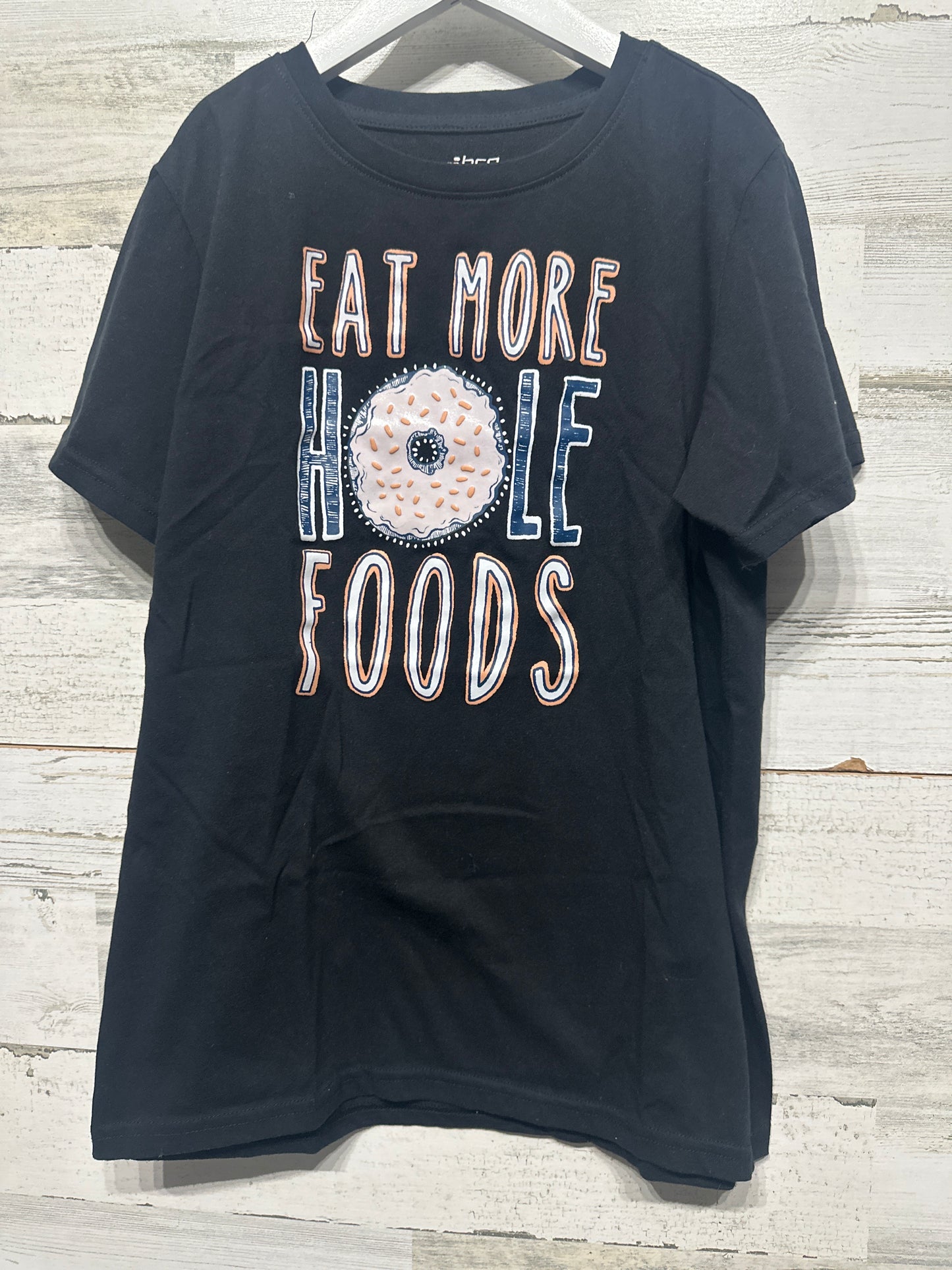 Boys Size 14-16 (Large) BCG Eat More Hole Foods T-Shirt - Good Used Condition