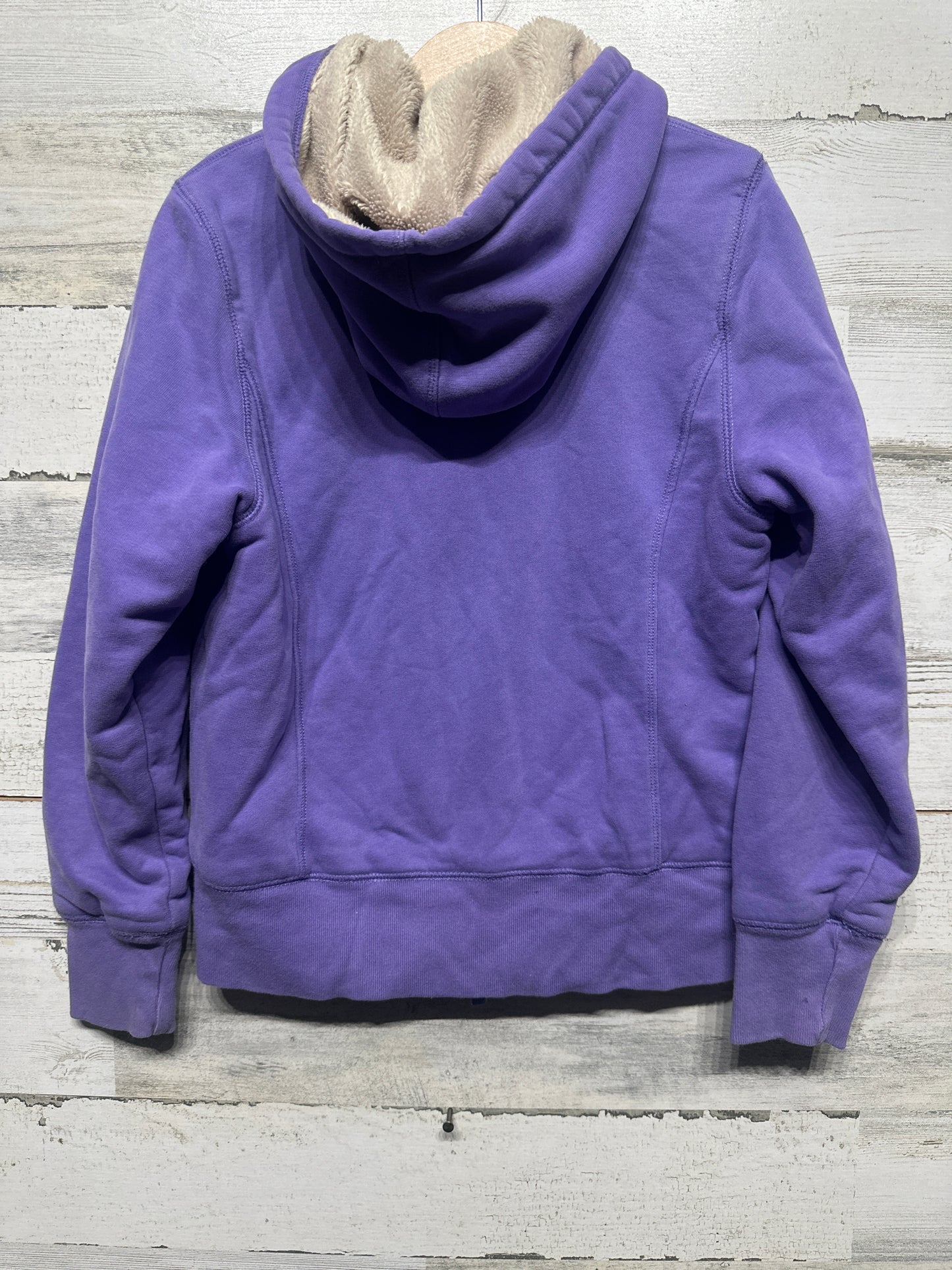 LL Bean Girls Size 8 Small Purple Fleece Lined Jacket VGUC