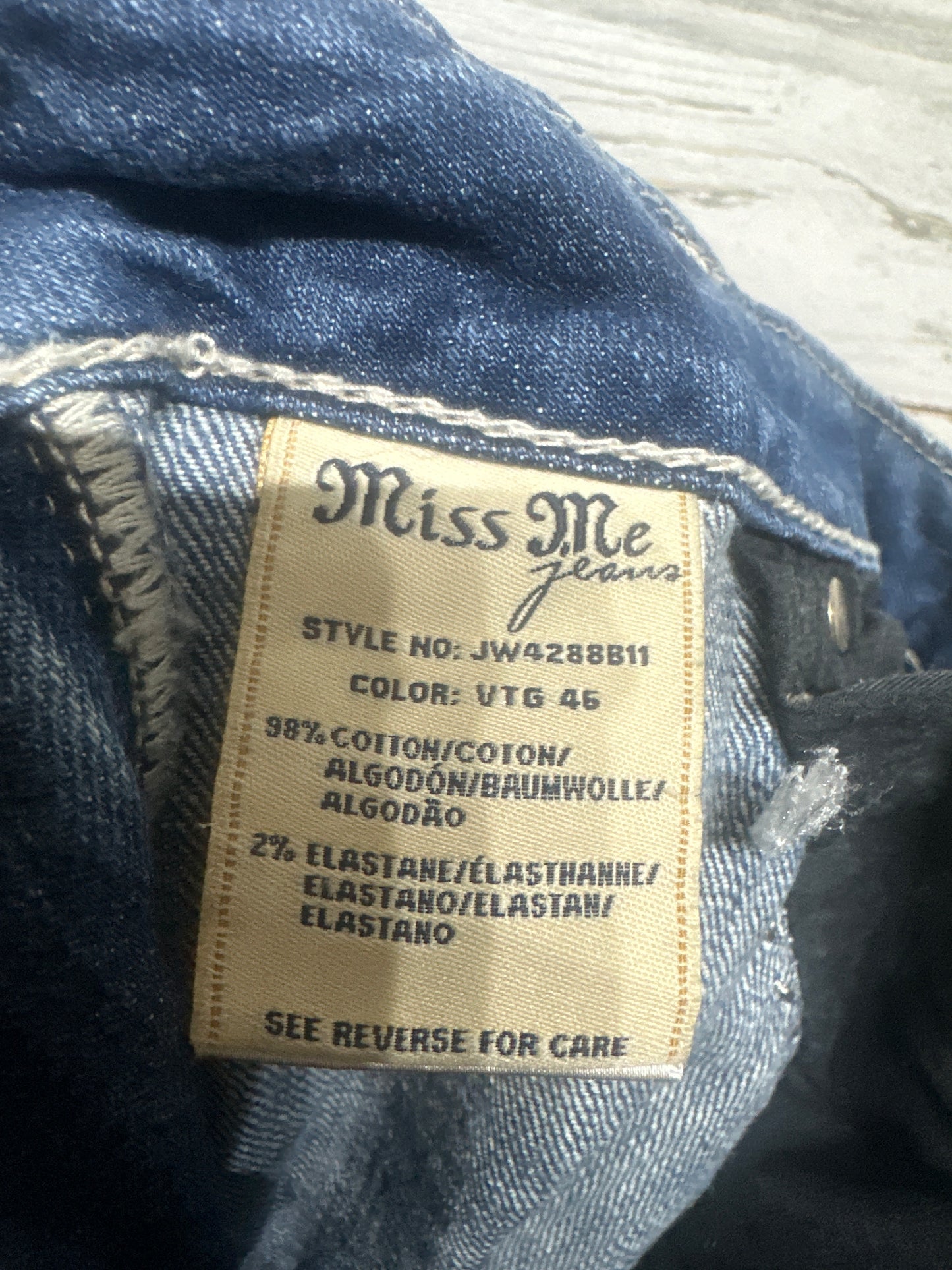 Women's Size 30 Miss Me Jeweled Studded Boot Jeans - Good Used Condition*