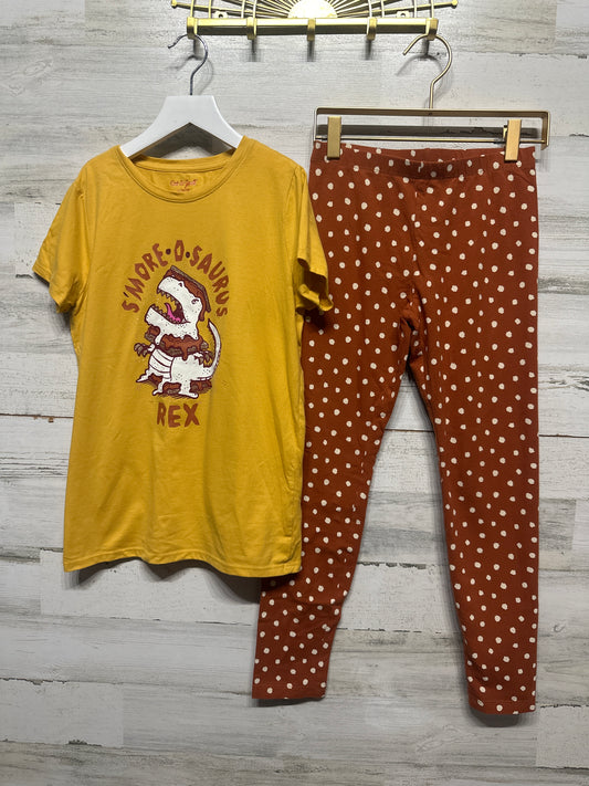 Size 10-12 Large Smore-O-Saurus Rex Outfit Set (2 Pieces) - Good Used Condition