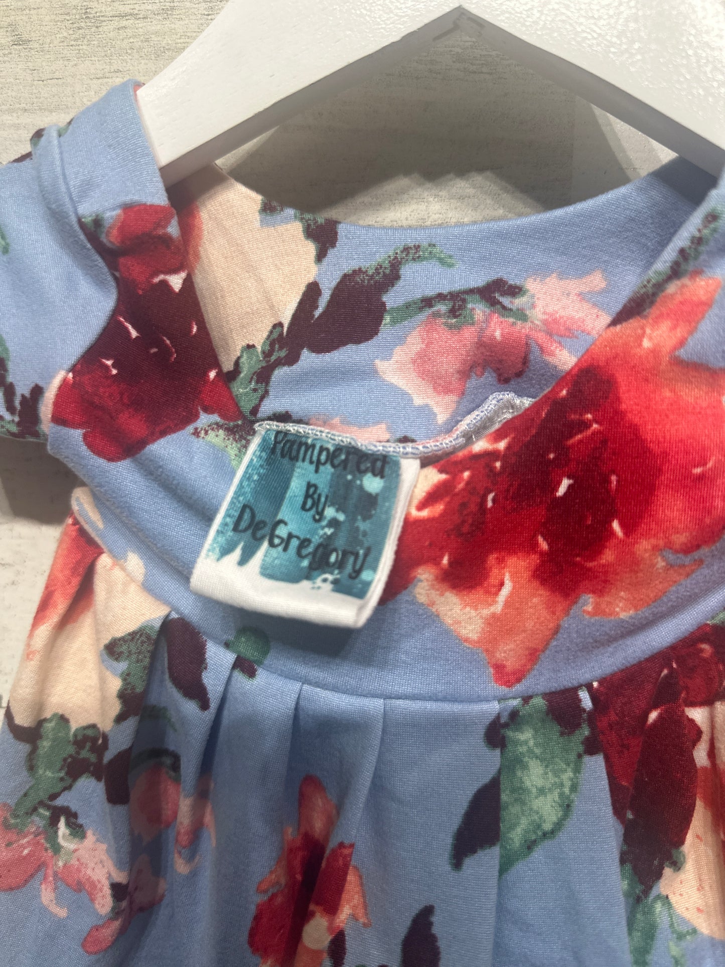 Girls Size 3-6m Pampered By DeGregory Handmade Bloomer Set - Very Good Used Condition