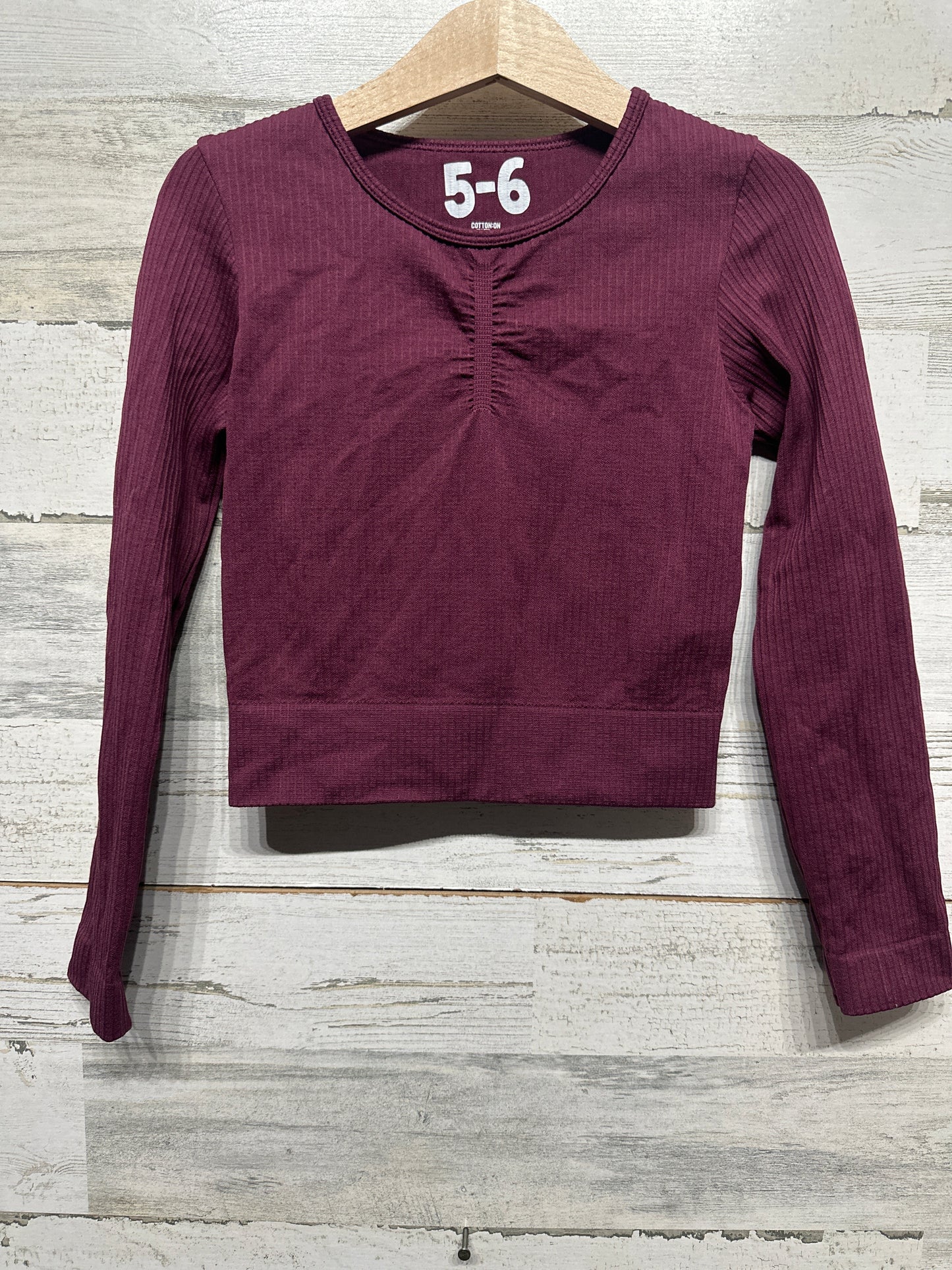 Size 5-6 Cotton On Kids Ribbed Active Top - Very Good Used Condition