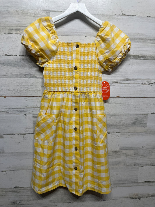 Size 10-12 Large Wonder Nation Yellow Plaid Dress - New With Tags