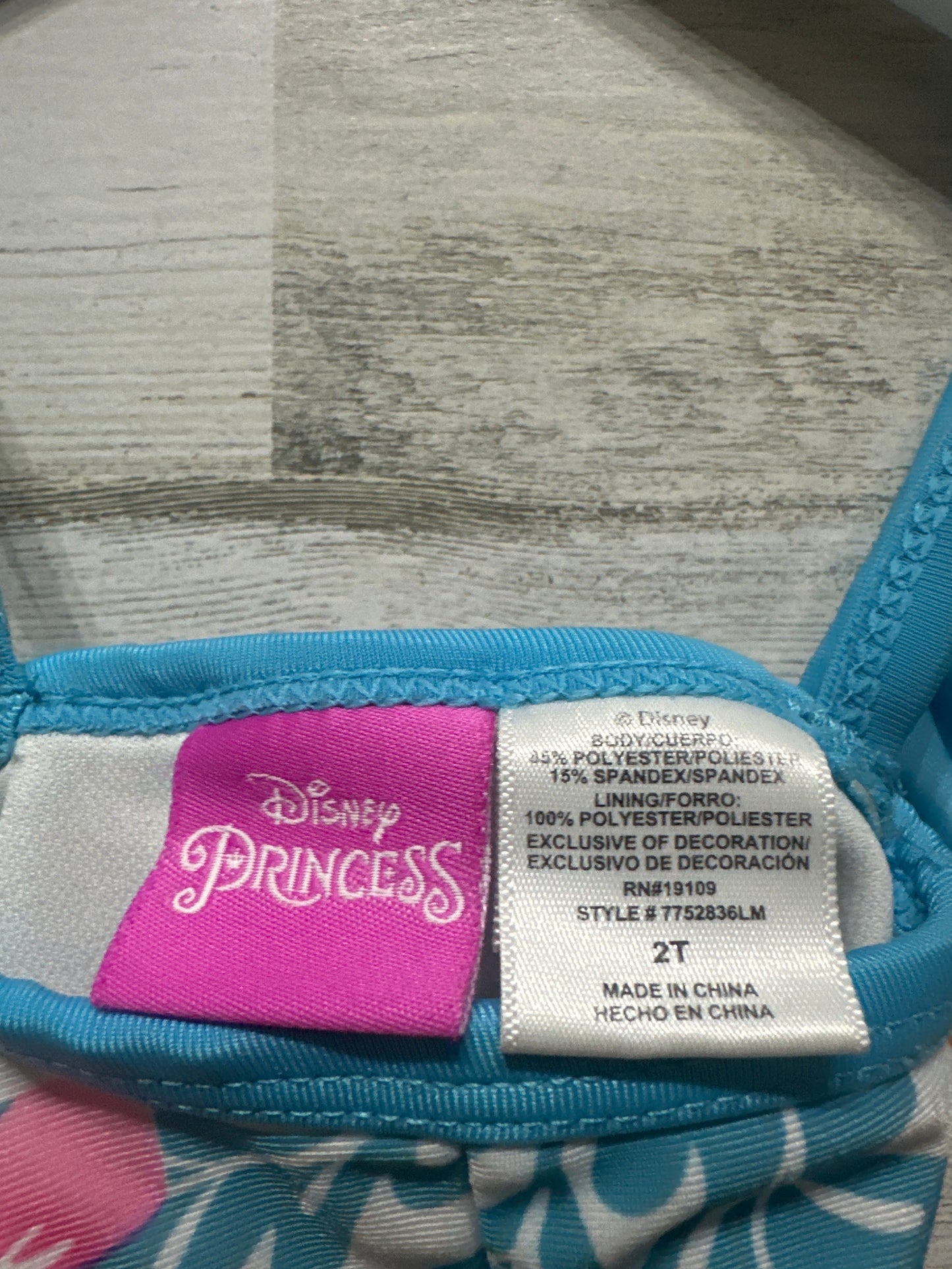 Girls Size 2t Disney Princess Little Mermaid Swimsuit - Good Used Condition