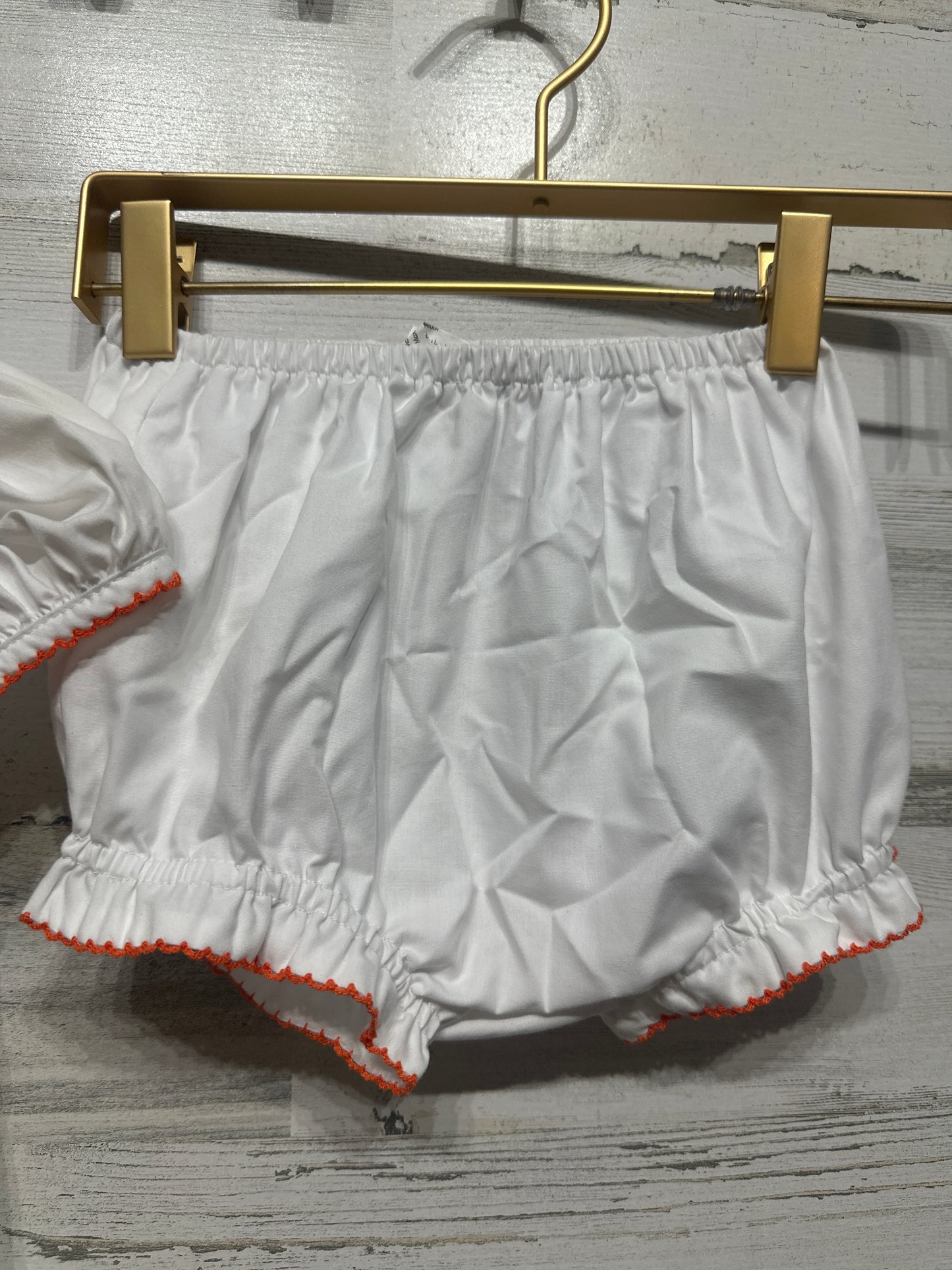 Girls Size 3t Smocked Threads by Cecil and Lou Pumpkin Set - Good Used Condition