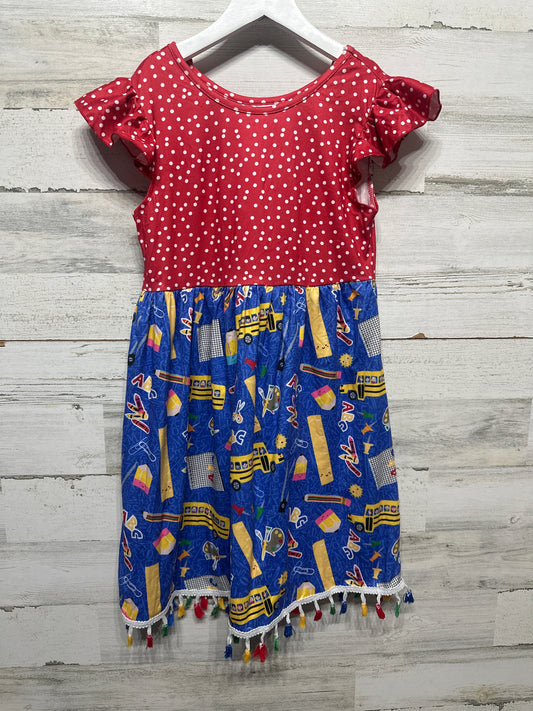 Size 10 Ruffle Girl School Themed Dress - Very Good Used Condition