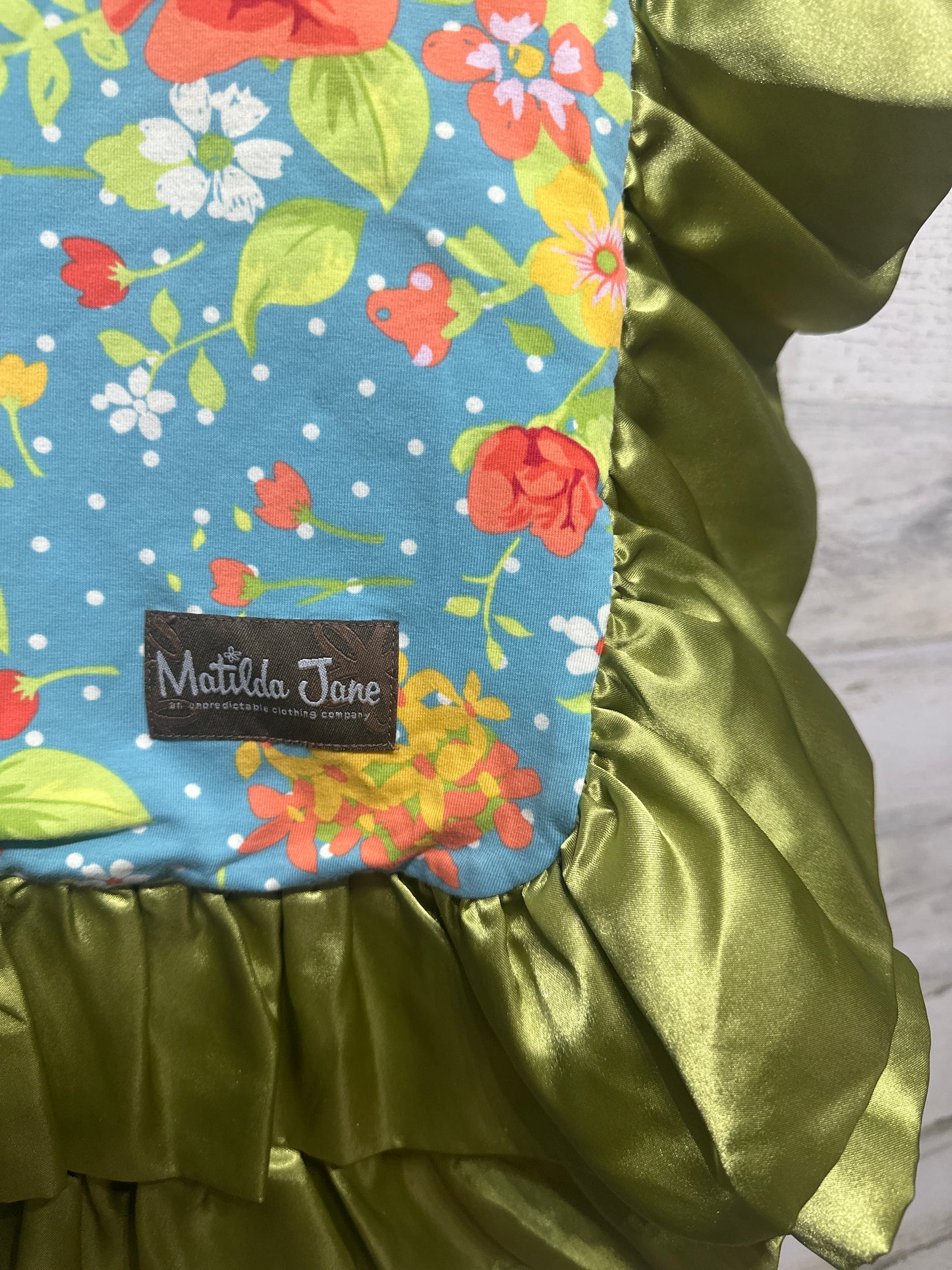 Matilda Jane Floral Ruffle Blanket - Very Good Used Condition