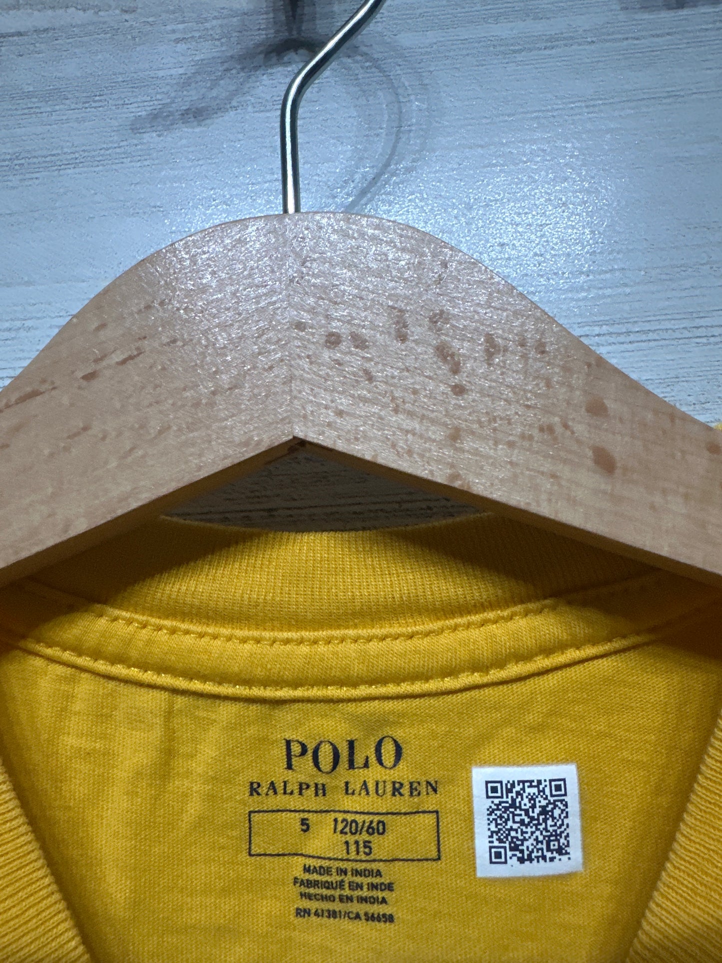 Size 5 Polo Ralph Lauren Gold T-Shirt - Very Good Used Condition