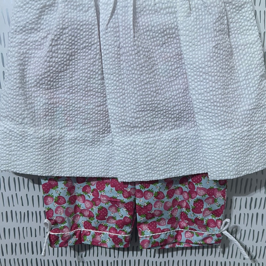 Girls Size 12m Petit Ami Strawberry Print Capri set - New With Tags