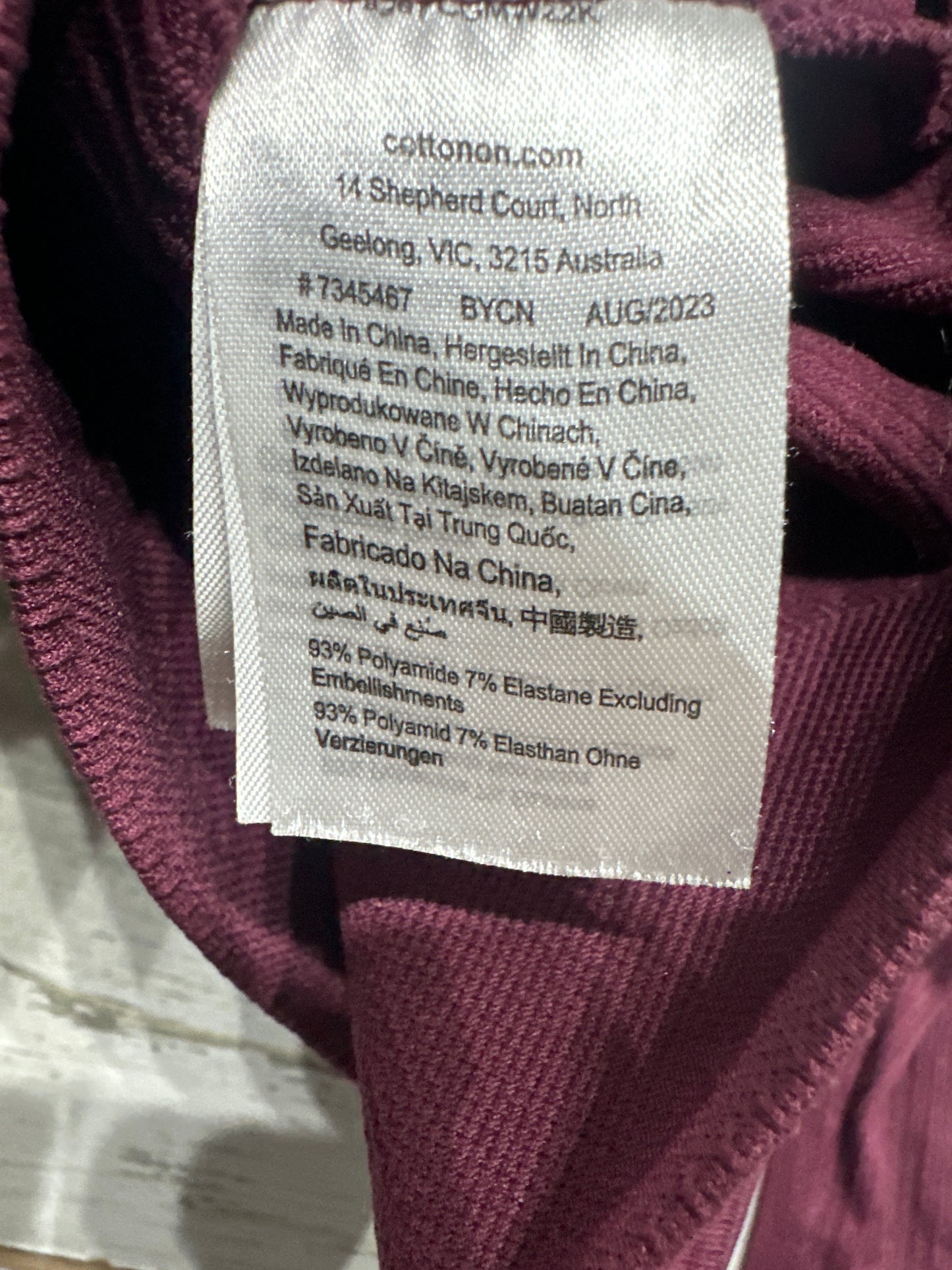 Size 5-6 Cotton On Kids Ribbed Active Top - Very Good Used Condition