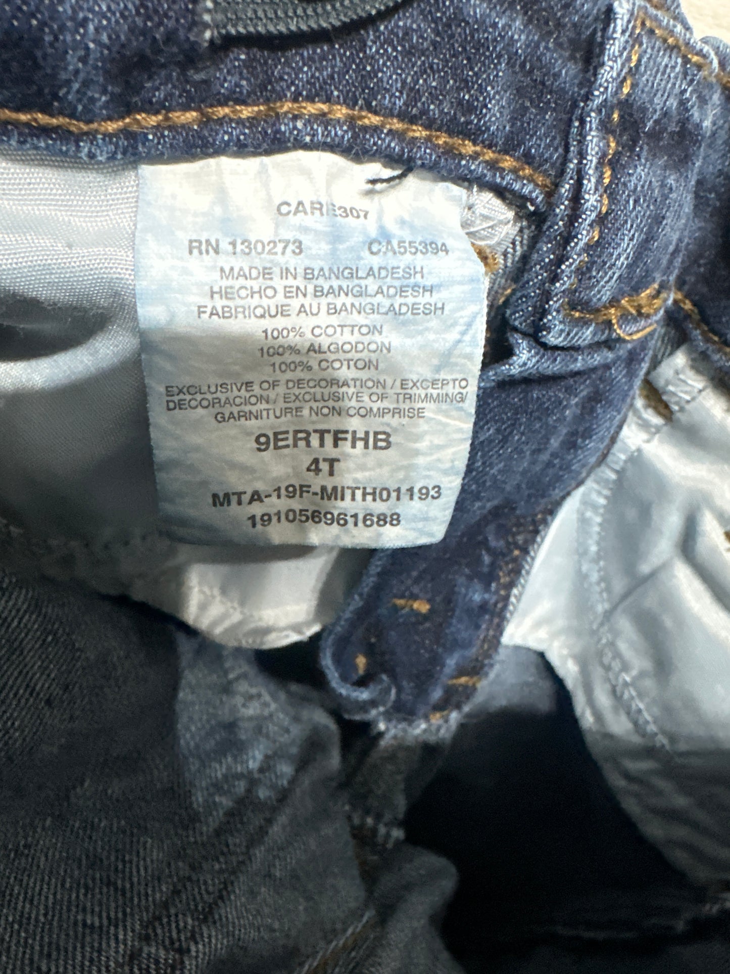 Size 4t Wrangler Adjustable Waist Jeans - Very Good Used Condition