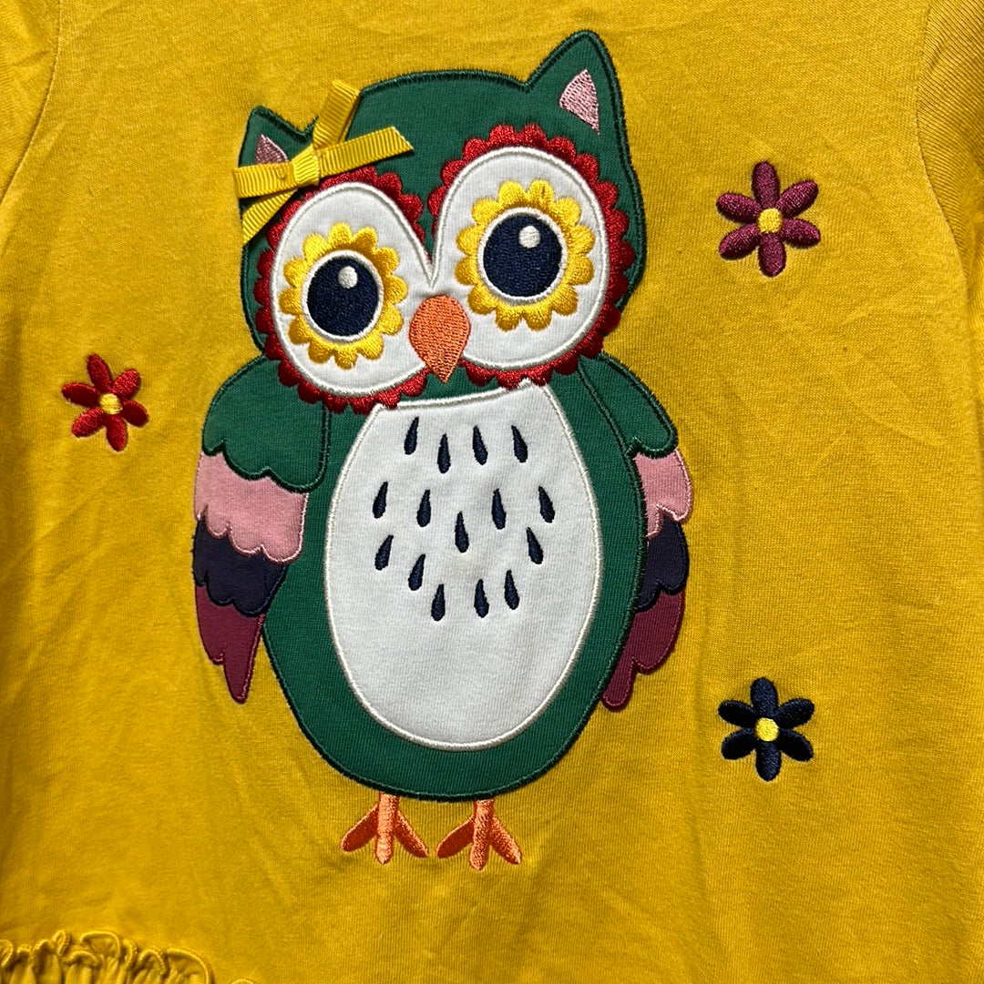 Girls Size 5 Goodland Owl Applique Tunic - Very Good Used Condition