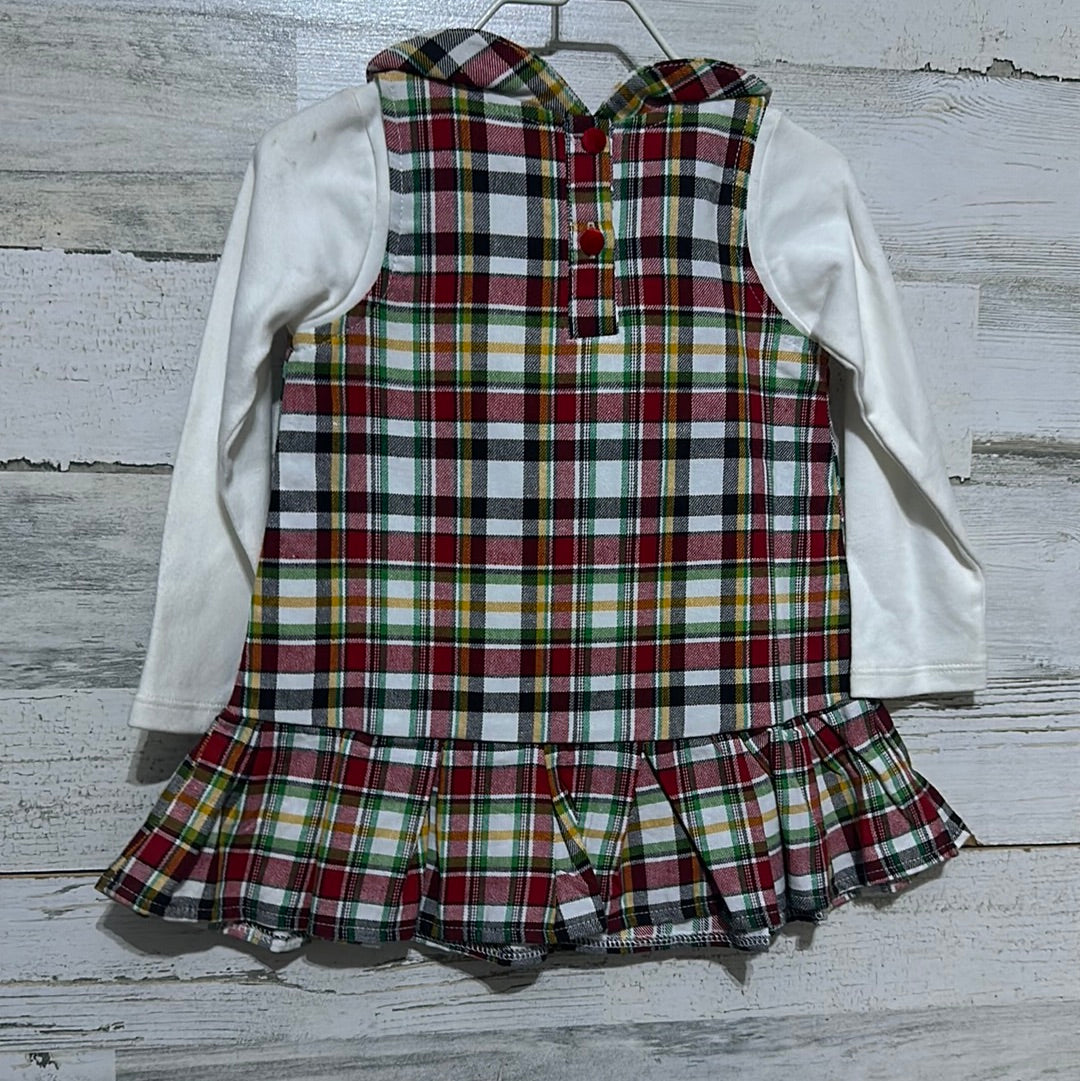 Girls Size 12-18m Mud Pie Plaid Dress - New With Tags