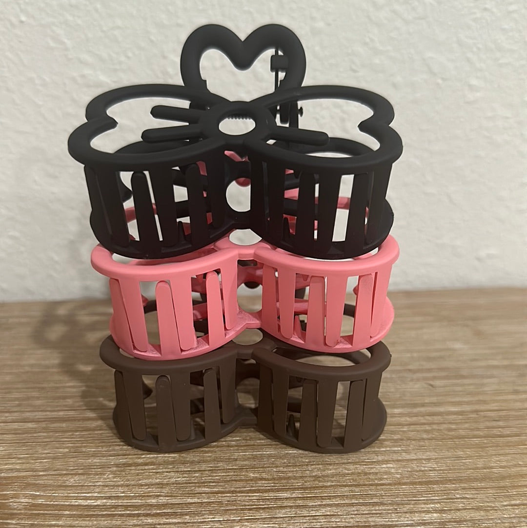Girls Bow Shape Hair Clip (Set of Three) - New In Bag