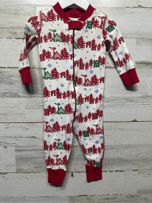 Size 9-18m (70cm) Hanna Andersson Organic Cotton Holiday Pajamas - Very Good Used Condition