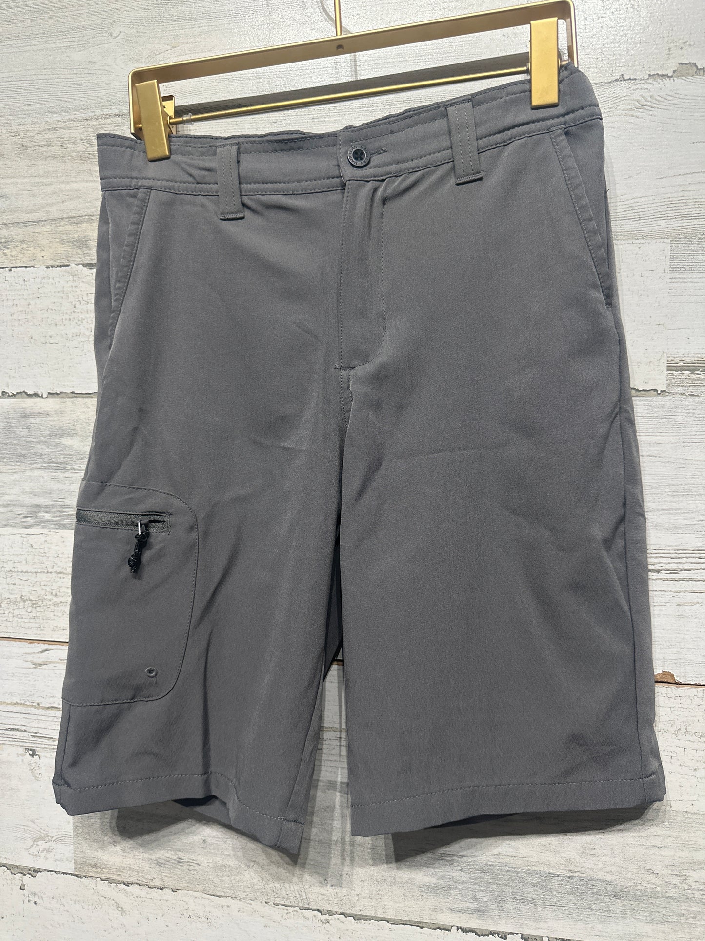 Boys Preowned Size 12 Magellan Fish Gear Grey Drifit Shorts - Very Good Used Condition