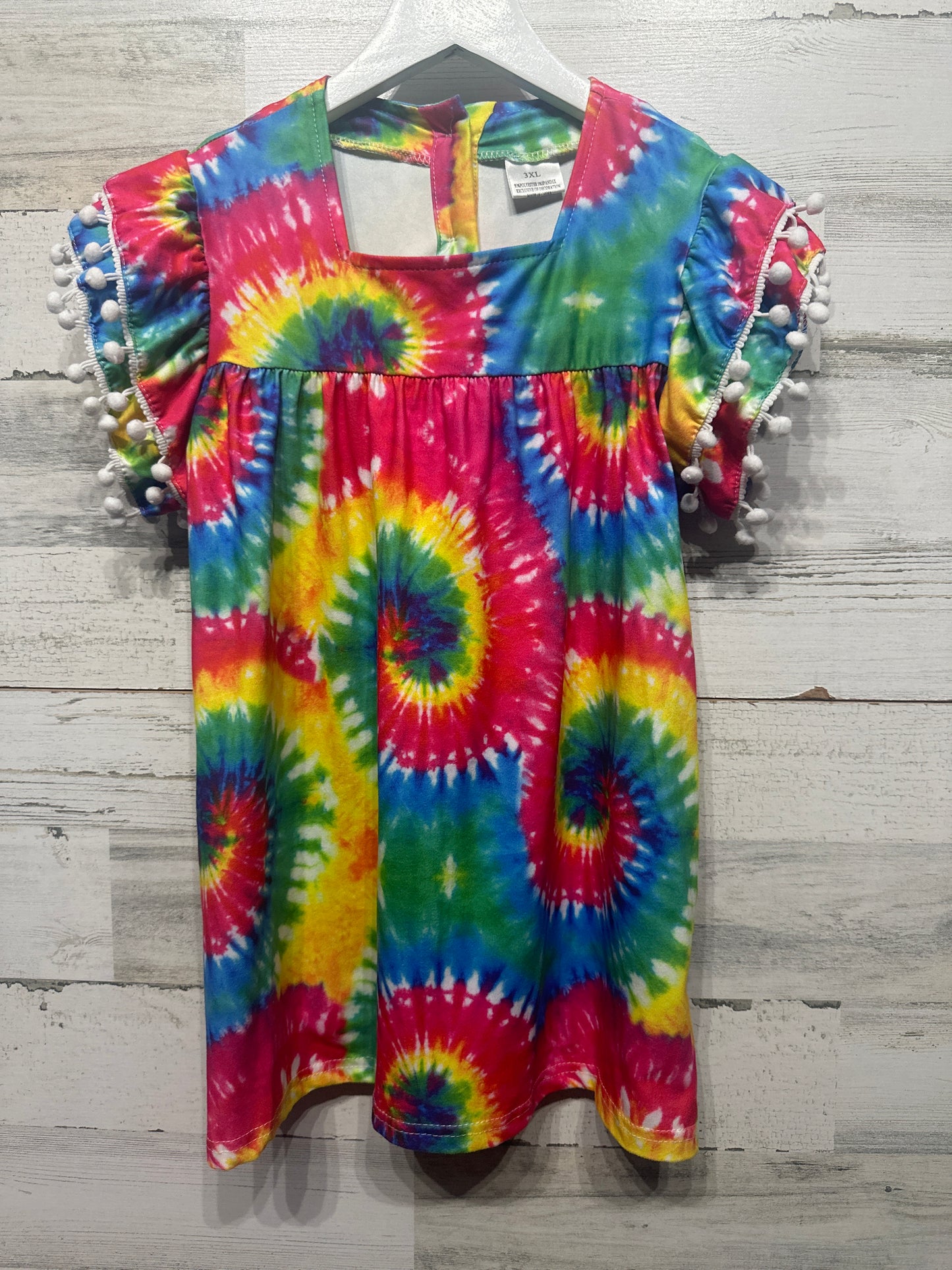 Girls Size 7-8 Tie Dye Tunic - Good Used Condition