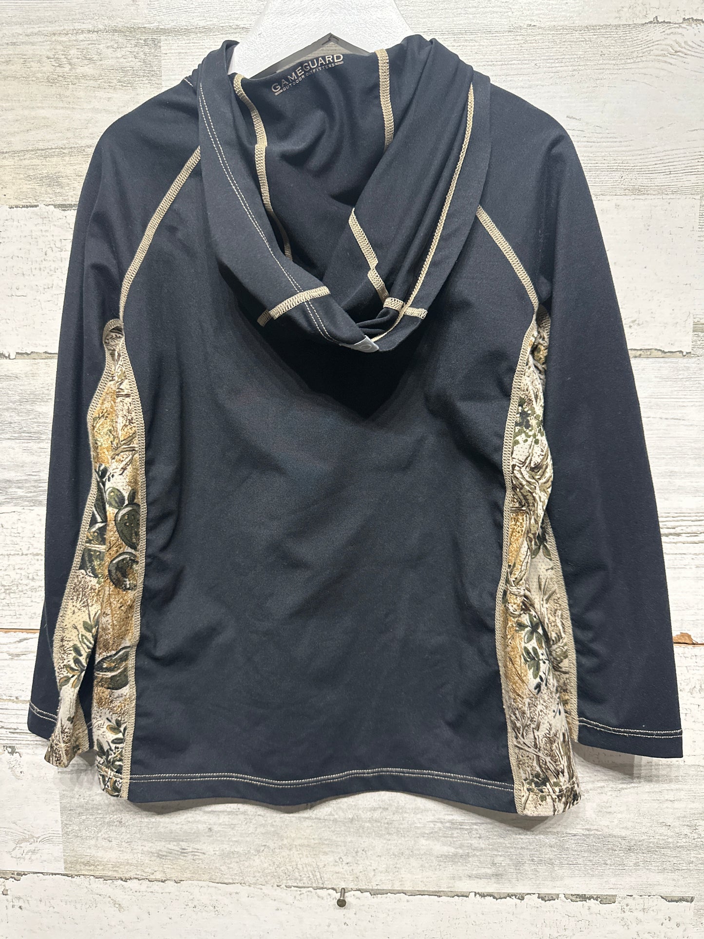 Boys Size Youth Small Game Guard Performance Black and Camo Hoodie - Very Good Used Condition