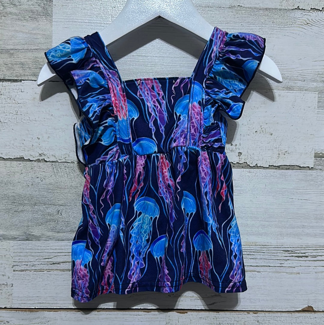Size 3-6m Crazy Daisy boutique jellyfish tunic - good used condition