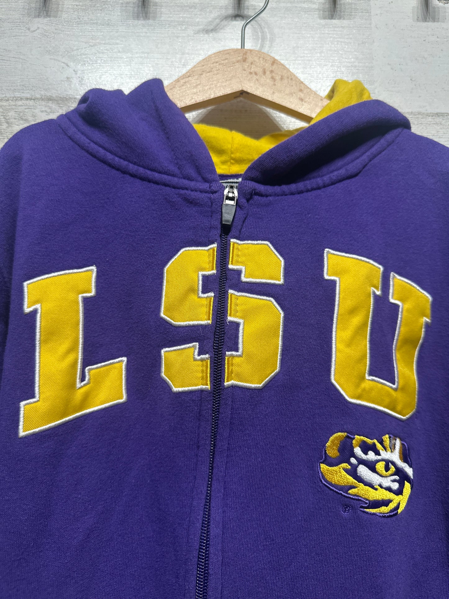 Size 12-14 (Youth Medium) Stadium Athletics Embroidered LSU Tigers Full Zip Hooded Jacket - Very Good Used Condition