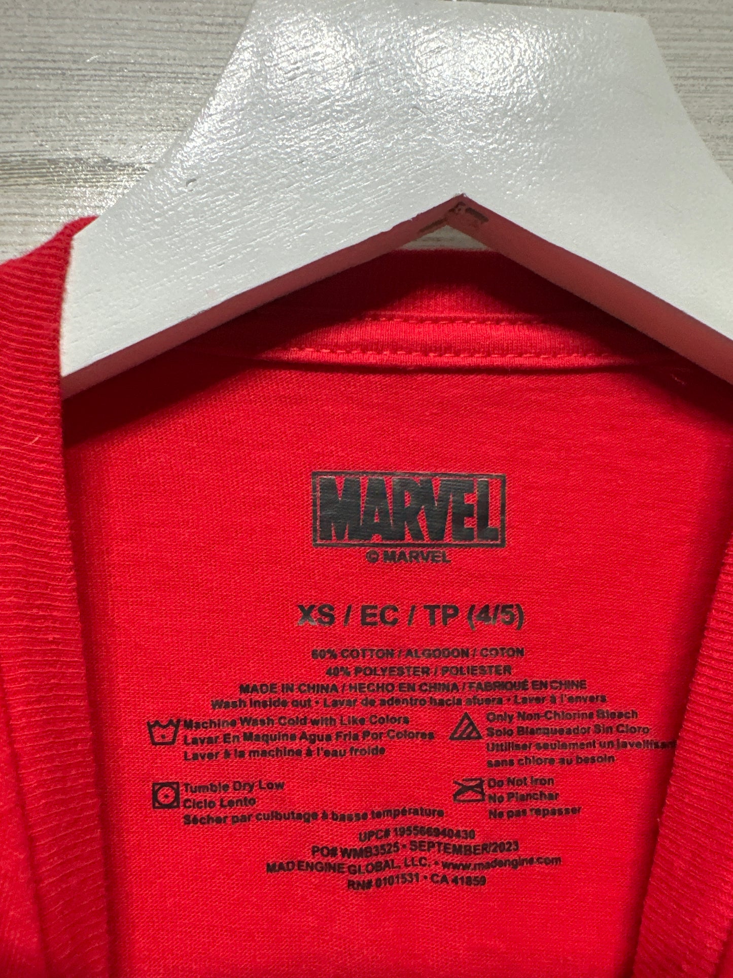 Boys Size 4/5 XS Marvel Spiderman Holiday Shirt - Very Good Used Condition