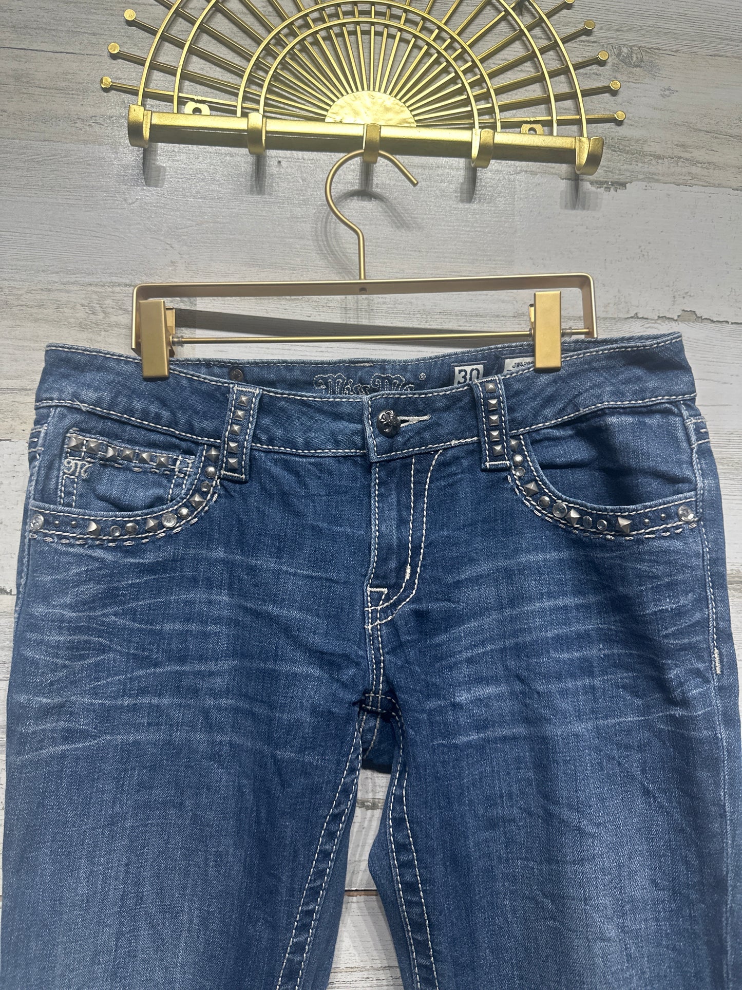 Women's Size 30 Miss Me Jeweled Studded Boot Jeans - Good Used Condition*