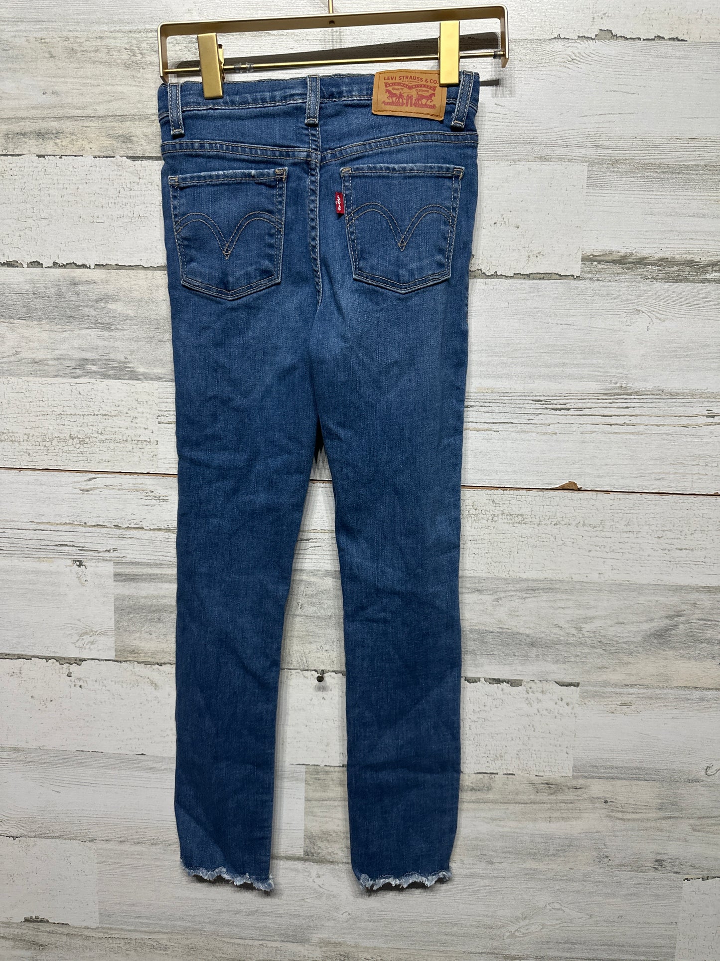 Levi's 720 High Rise Super Skinny Distressed Jeans - Girls Size 7 Regular - Very Good Used Condition