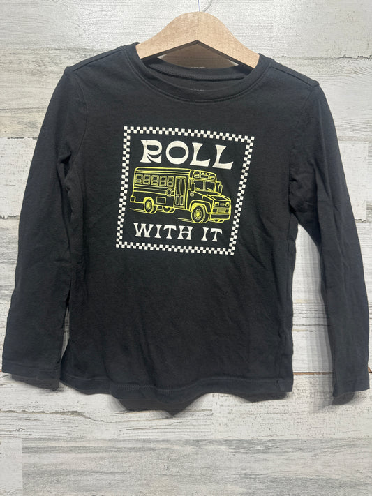 Boys 5t Old Navy Roll With It Bus Long Sleeve Tee - Good Used Condition