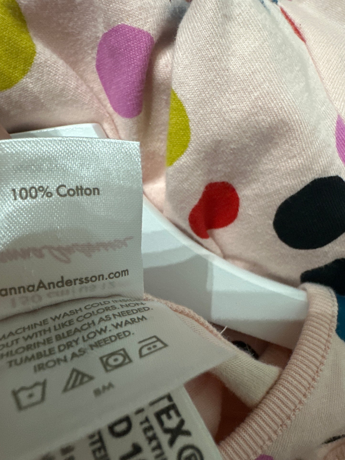 Girls Size 12 (150 cm) Hanna Andersson Polka Dot Dress With Pockets - Very Good Used Condition